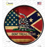 American Confederate Dont Tread On Me Novelty Circle Sticker Decal