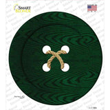 Green Button Novelty Circle Sticker Decal