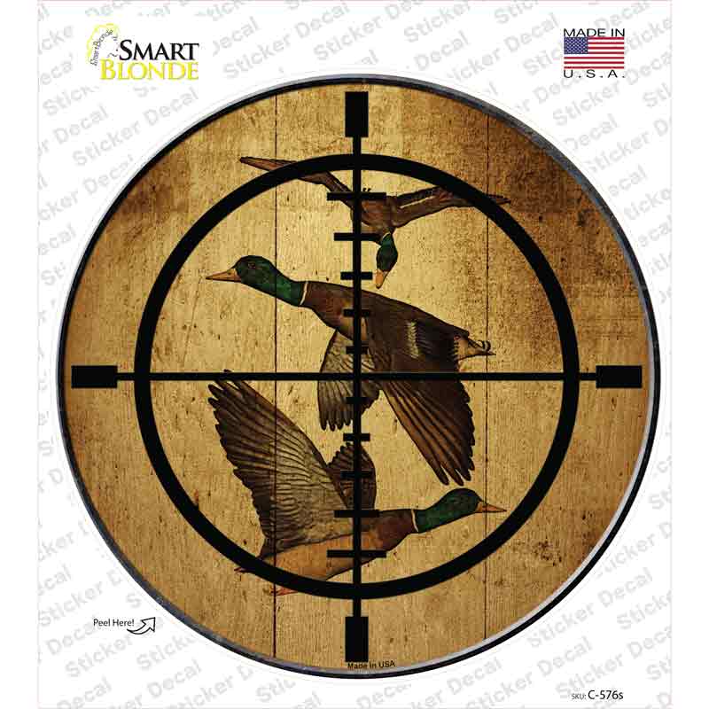 Duck Hunter Novelty Circle Sticker Decal