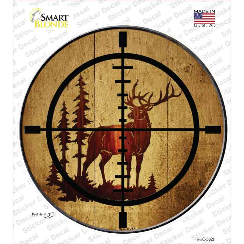 Elk Hunter Novelty Circle Sticker Decal