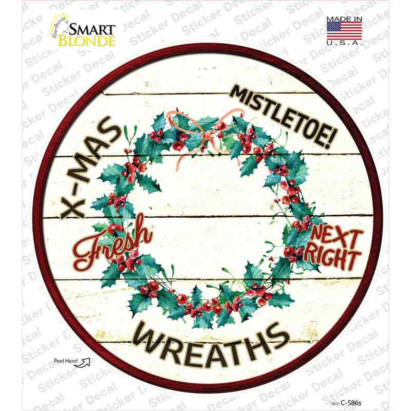 Wreaths Novelty Circle Sticker Decal