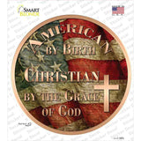 American Christian Novelty Circle Sticker Decal