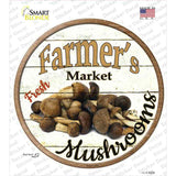 Farmers Market Mushrooms Novelty Circle Sticker Decal