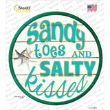 Sandy Toes Novelty Circle Sticker Decal