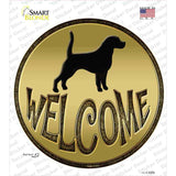 Welcome With Dogs Novelty Circle Sticker Decal