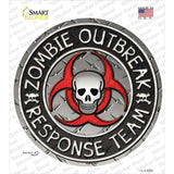 Zombie Outbreak Novelty Circle Sticker Decal