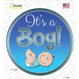 Its A Boy Novelty Circle Sticker Decal