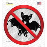 No Bats Novelty Circle Sticker Decal