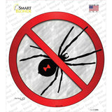 No Spiders Novelty Circle Sticker Decal