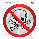 No Skull Novelty Circle Sticker Decal