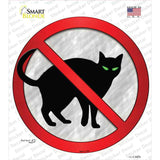 No Cats Novelty Circle Sticker Decal