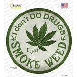 Smoke Weed Novelty Circle Sticker Decal