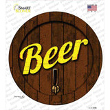 Beer Keg Tap Novelty Circle Sticker Decal