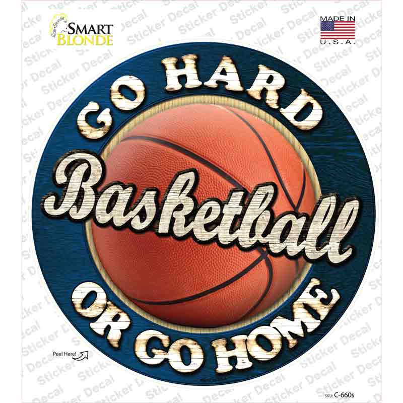 Basketball Novelty Circle Sticker Decal