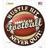 Football Novelty Circle Sticker Decal