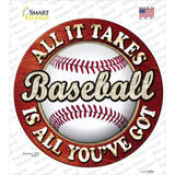 Baseball Novelty Circle Sticker Decal