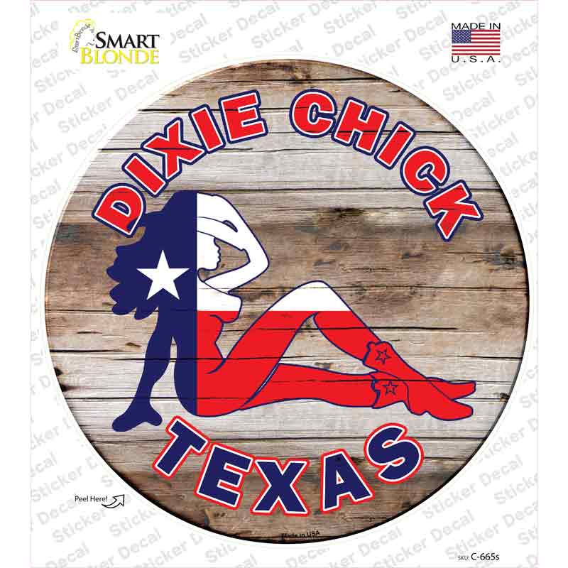 Dixie Chicks Texas Novelty Circle Sticker Decal