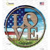 Love California Novelty Circle Sticker Decal