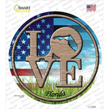 Love Florida Novelty Circle Sticker Decal