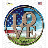 Love Indiana Novelty Circle Sticker Decal