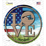 Love Maryland Novelty Circle Sticker Decal