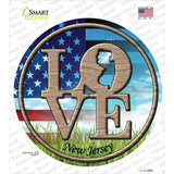 Love New Jersey Novelty Circle Sticker Decal