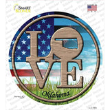 Love Oklahoma Novelty Circle Sticker Decal