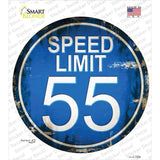 Speed Limit 55 Novelty Circle Sticker Decal