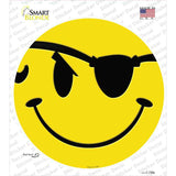 Eye Patch Smile Novelty Circle Sticker Decal