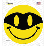 Masked Smile Novelty Circle Sticker Decal