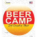 Beer Camp Novelty Circle Sticker Decal