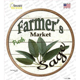 Farmers Market Sage Novelty Circle Sticker Decal