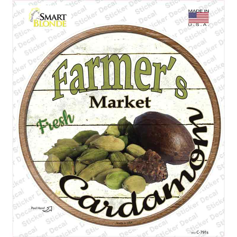 Farmers Market Cardamon Novelty Circle Sticker Decal