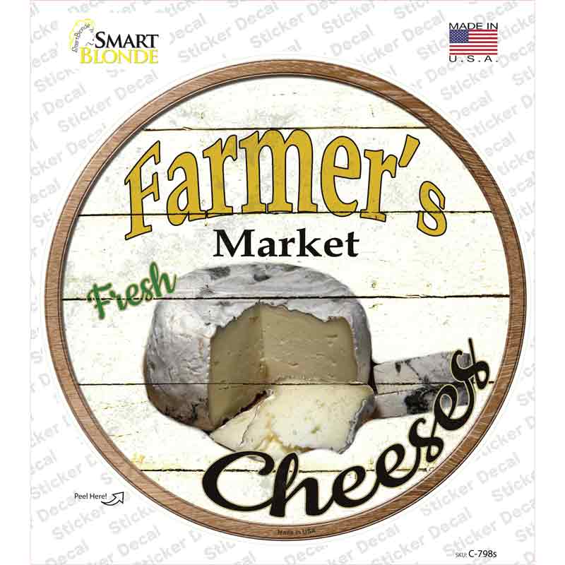 Farmers Market Cheeses Novelty Circle Sticker Decal