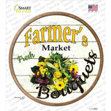 Farmers Market Bouquets Novelty Circle Sticker Decal