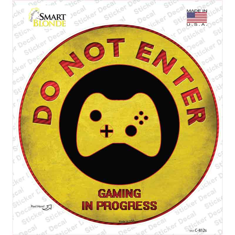 Do Not Enter Xbox Novelty Circle Sticker Decal