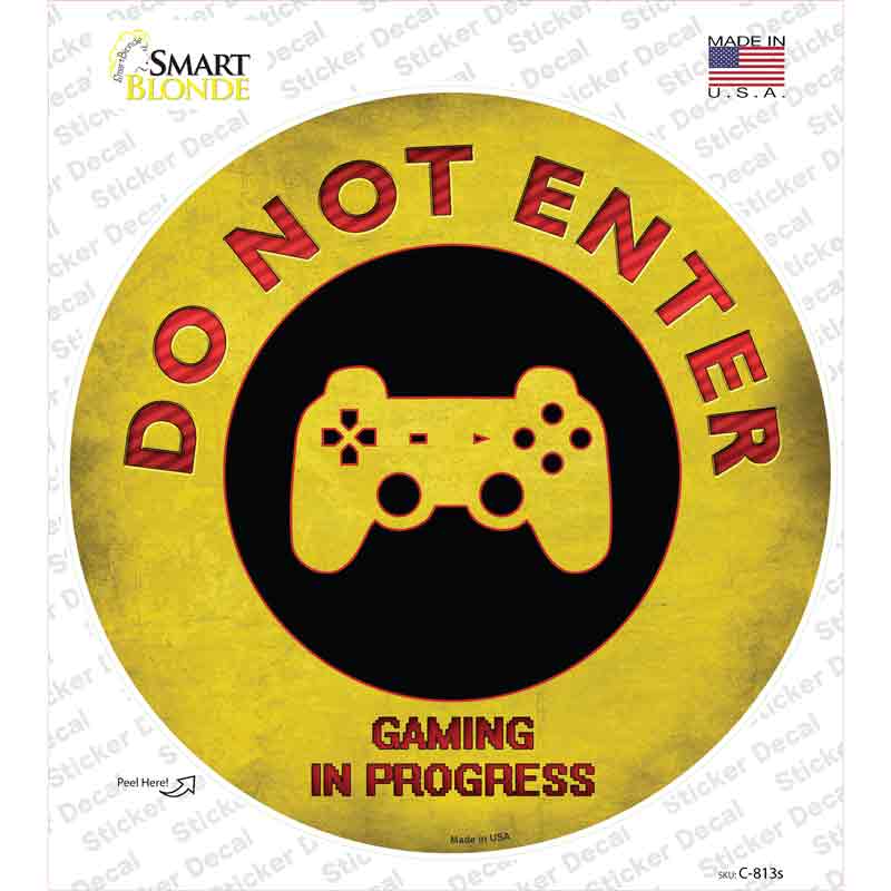 Do Not Enter PlayStation Novelty Circle Sticker Decal