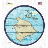 Big Island Hawaii Map Novelty Circle Sticker Decal