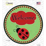 Welcome Ladybug Novelty Circle Sticker Decal