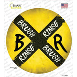 Brush and Rinse Novelty Circle Sticker Decal