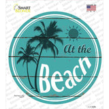 At The Beach Novelty Circle Sticker Decal
