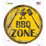 BBQ Zone Novelty Circle Sticker Decal
