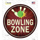 Bowling Zone Novelty Circle Sticker Decal