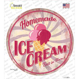 Homemade Ice Cream Novelty Circle Sticker Decal