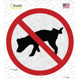 No Dog Pee Novelty Circle Sticker Decal