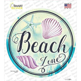 Beach Zone Novelty Circle Sticker Decal