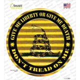 Dont Tread On Me Yellow Novelty Circle Sticker Decal