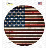 American Flag Novelty Circle Sticker Decal