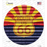 Route 66 Arizona Flag Novelty Circle Sticker Decal