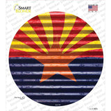 Arizona Flag Novelty Circle Sticker Decal